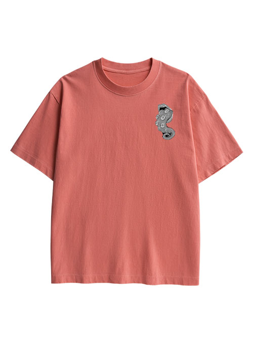 Tentacle Double Sided Print Washed TShirt