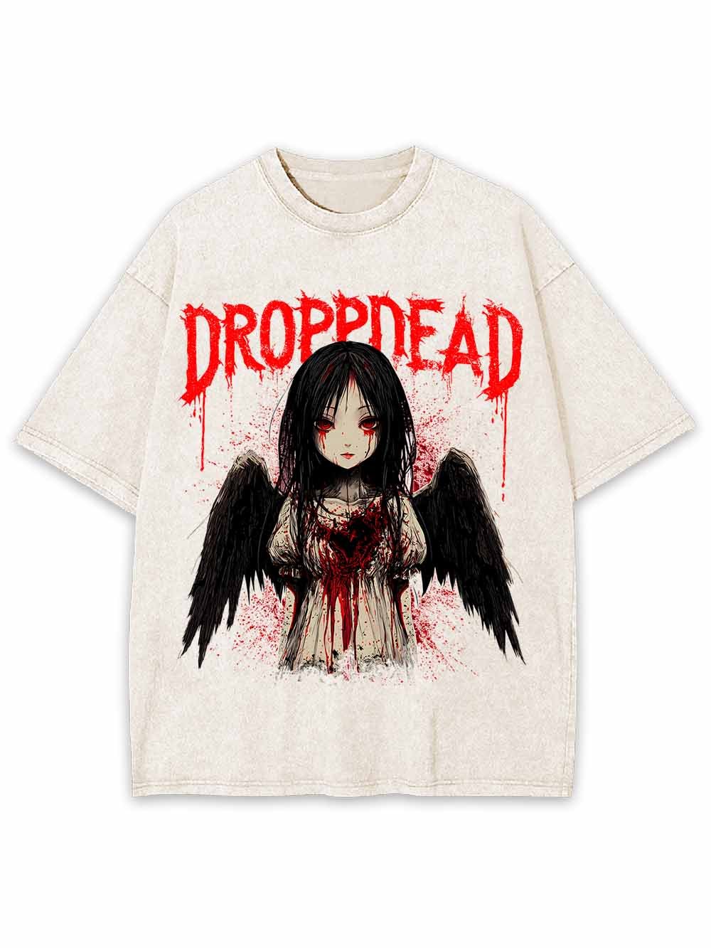 Black Wing Girl Washed Tshirt