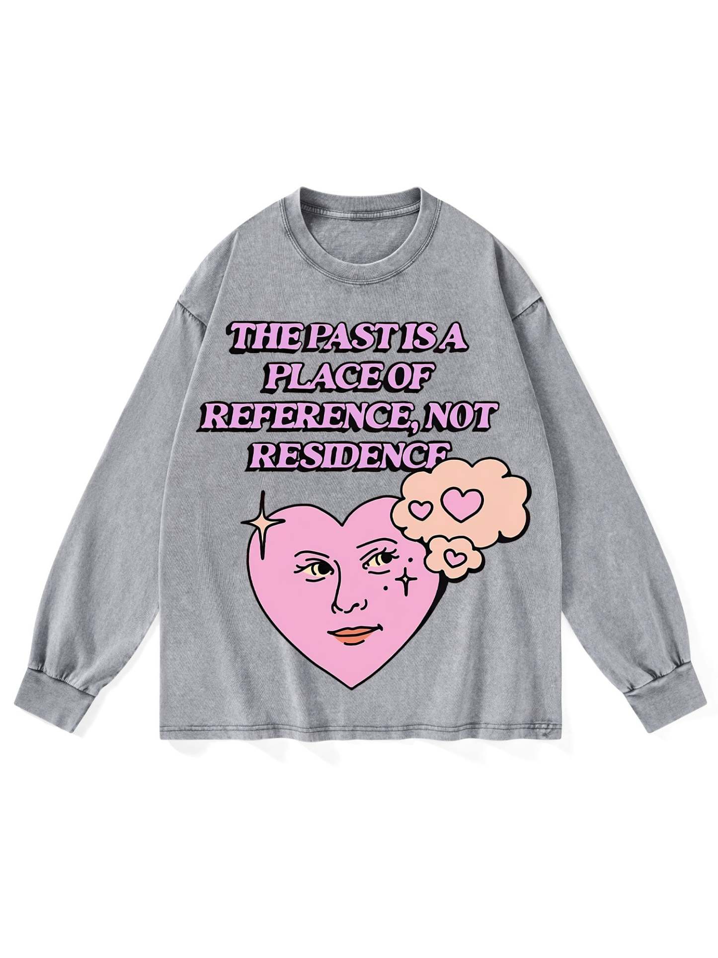 THE PAST WASHED LONG-SLEEVE TSHIRT-ClassyOutlaw Sale