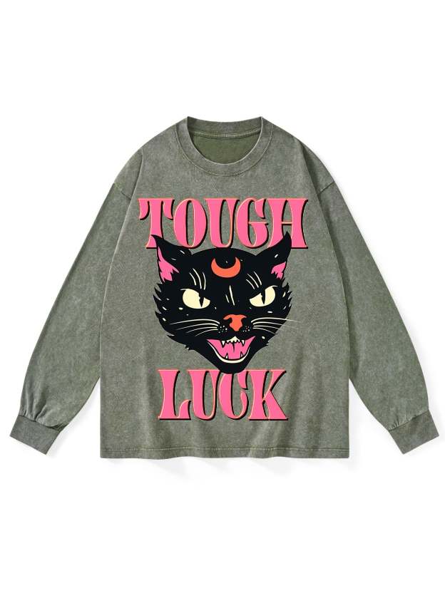 TOUGH LUCK WASHED LONG-SLEEVE TSHIRT