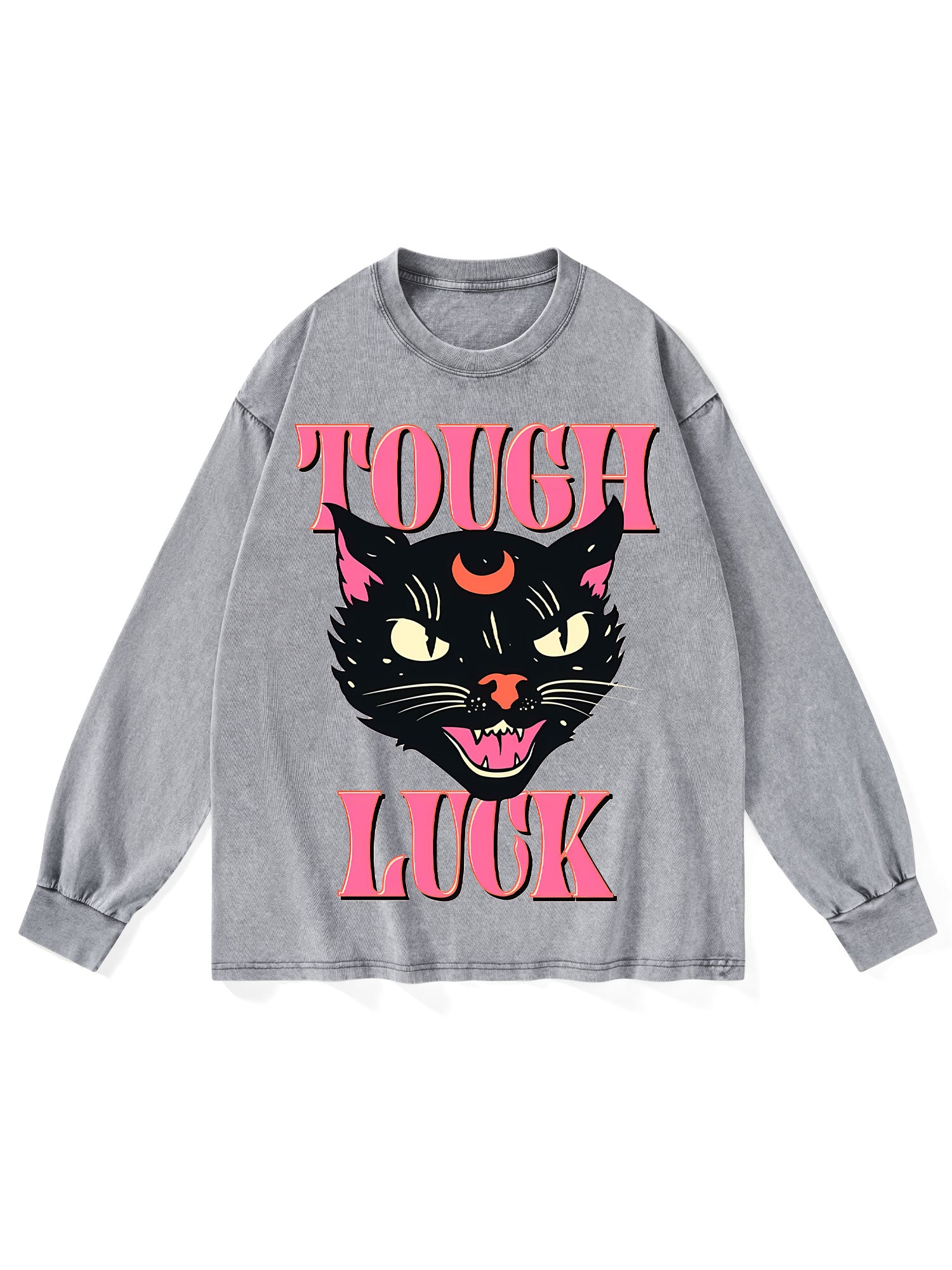 TOUGH LUCK WASHED LONG-SLEEVE TSHIRT