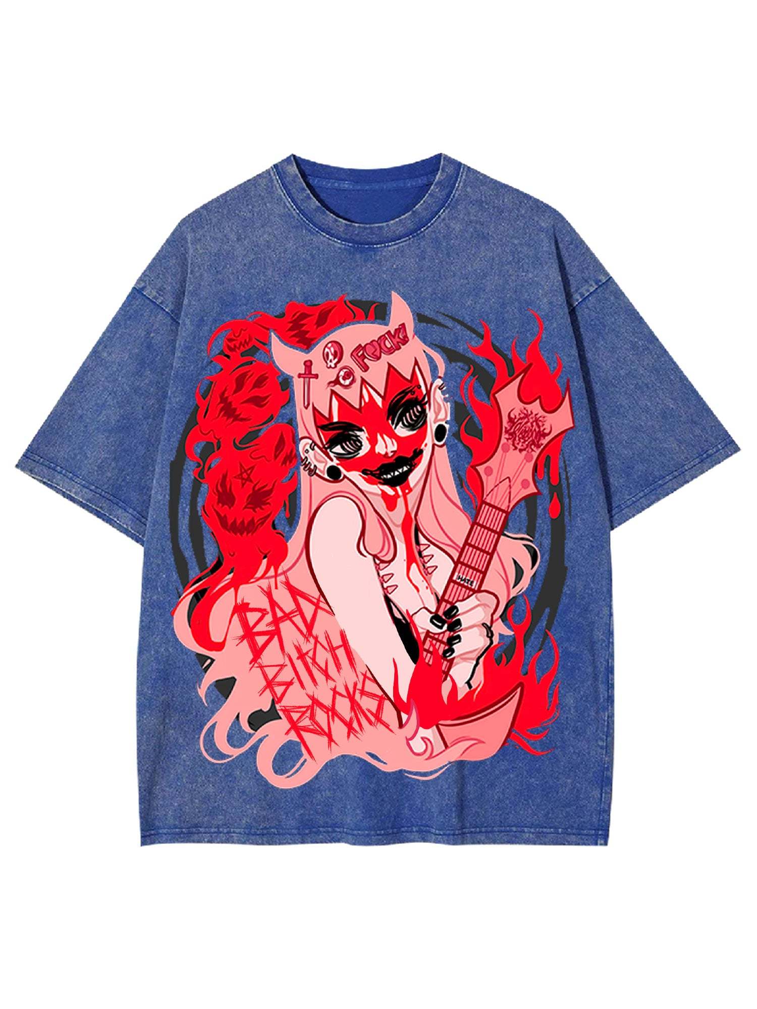 Ghost Killer Washed Tshirt-ClassyOutlaw Sale