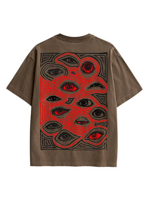 Eyes Of Perception Double Sided Print Washed TShirt