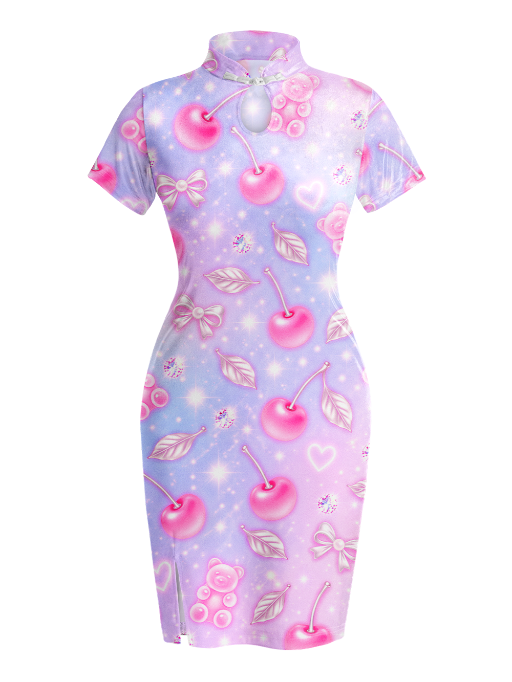 CHERRY BEAR QIPAO MINI DRESS