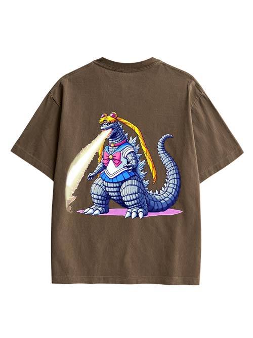 Sailor Godzilla Double Sided Print Washed TShirt