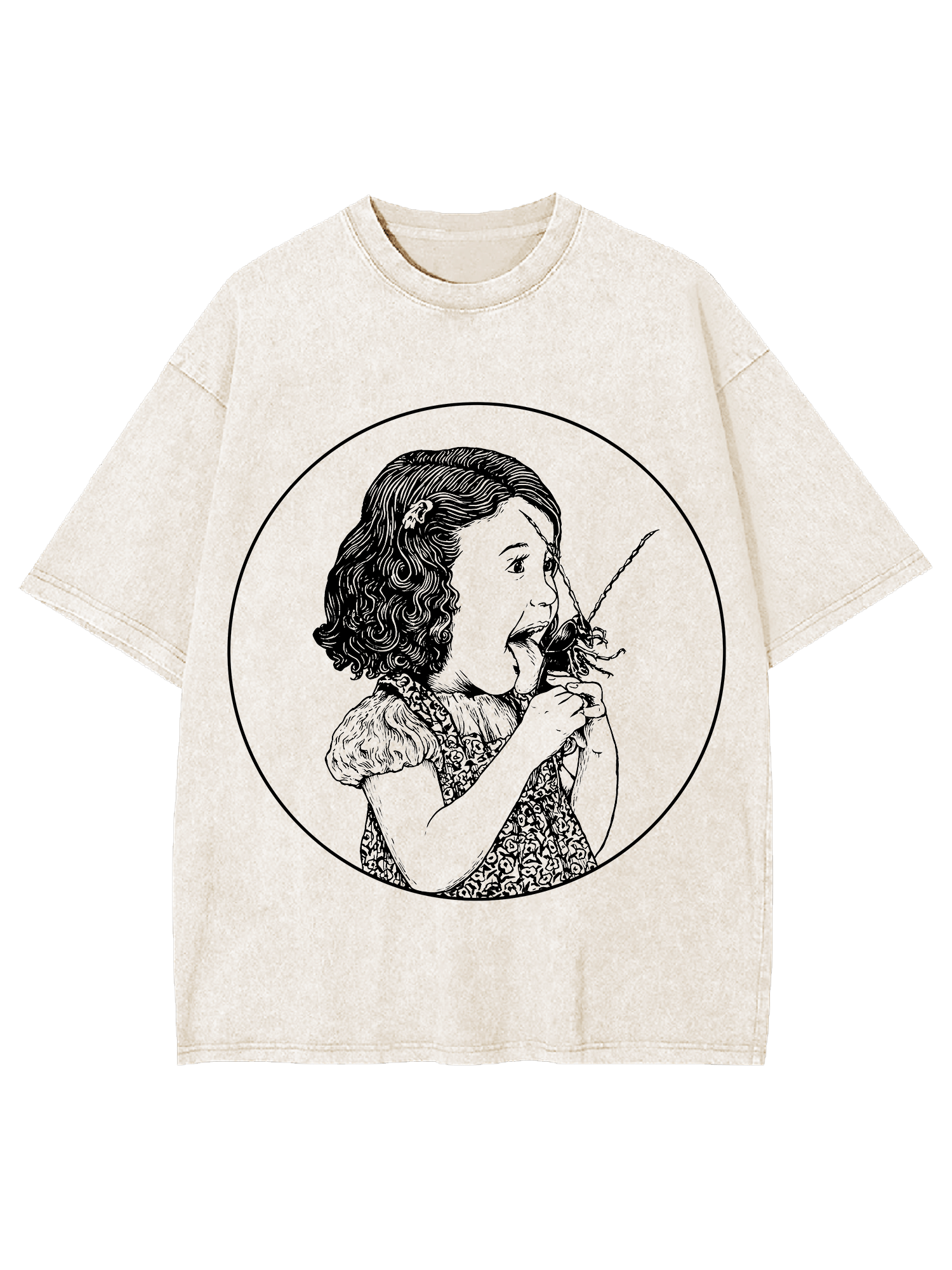 Licking A Bug Washed Tshirt