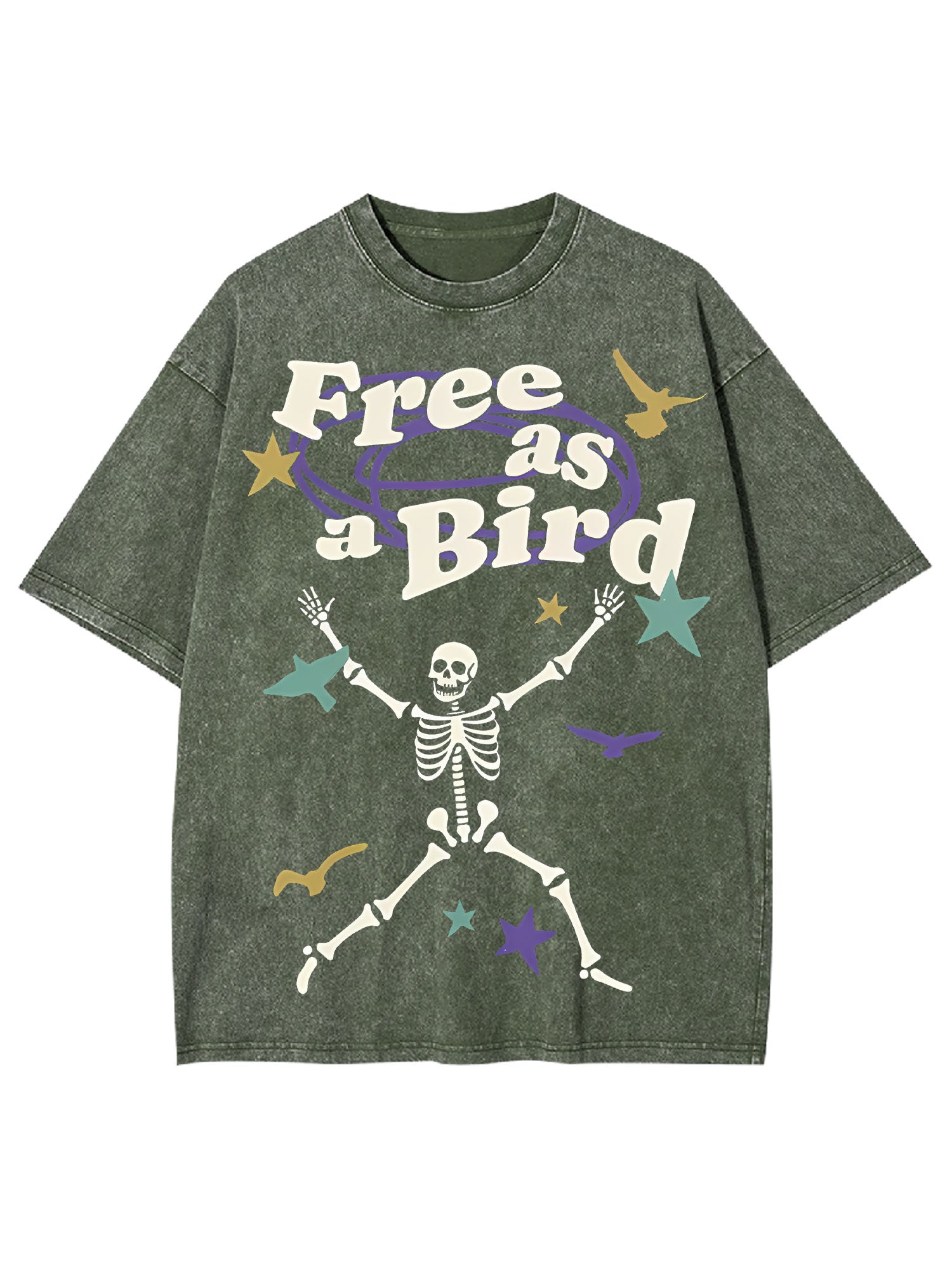 Free As A Bird Washed Tshirt