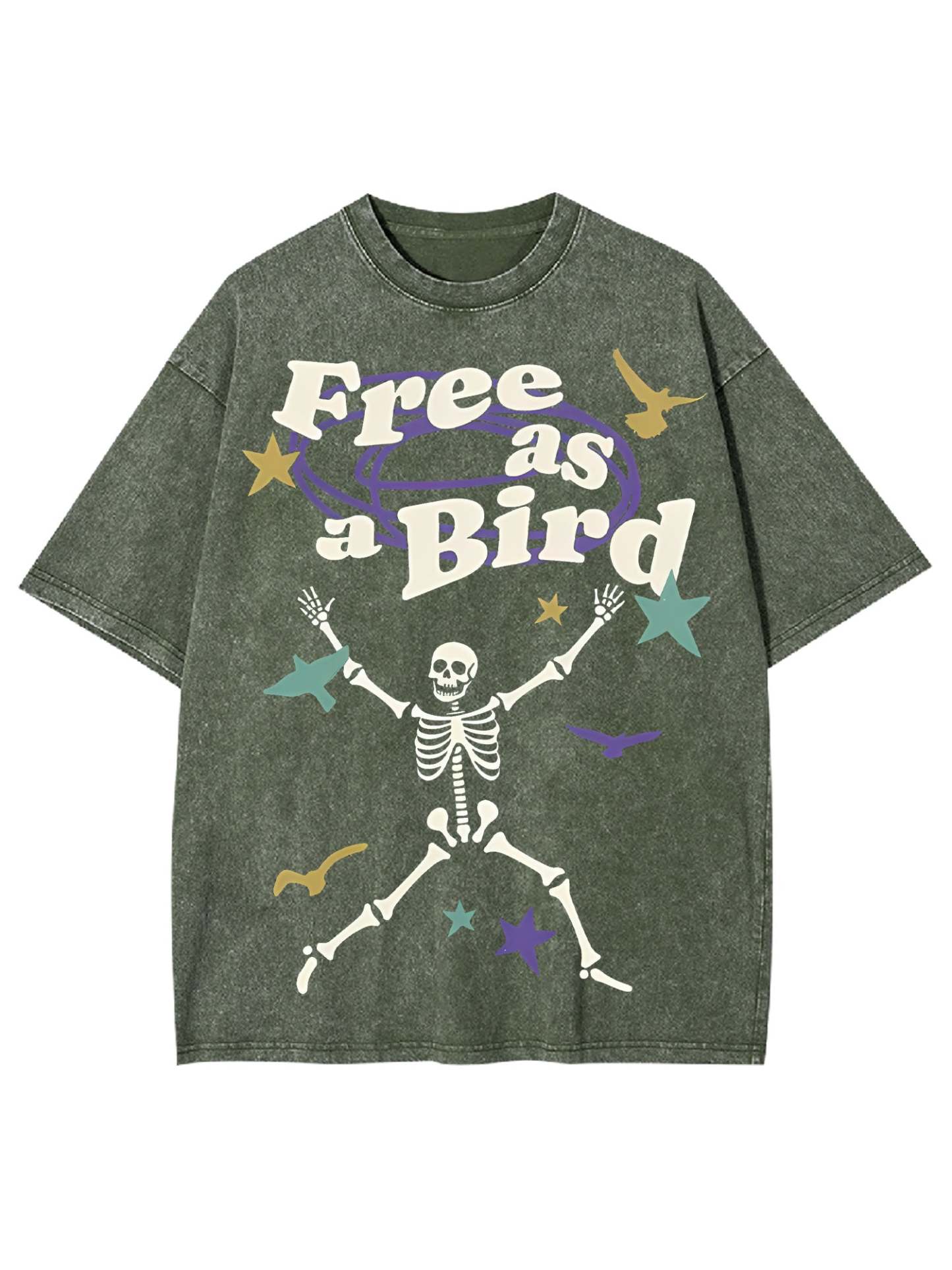Free As A Bird Washed Tshirt