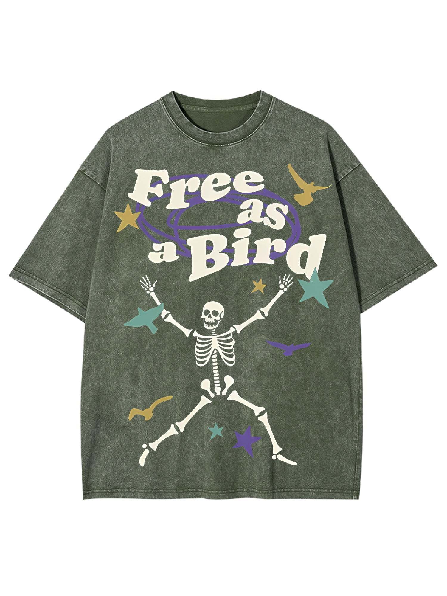 Free As A Bird Washed Tshirt
