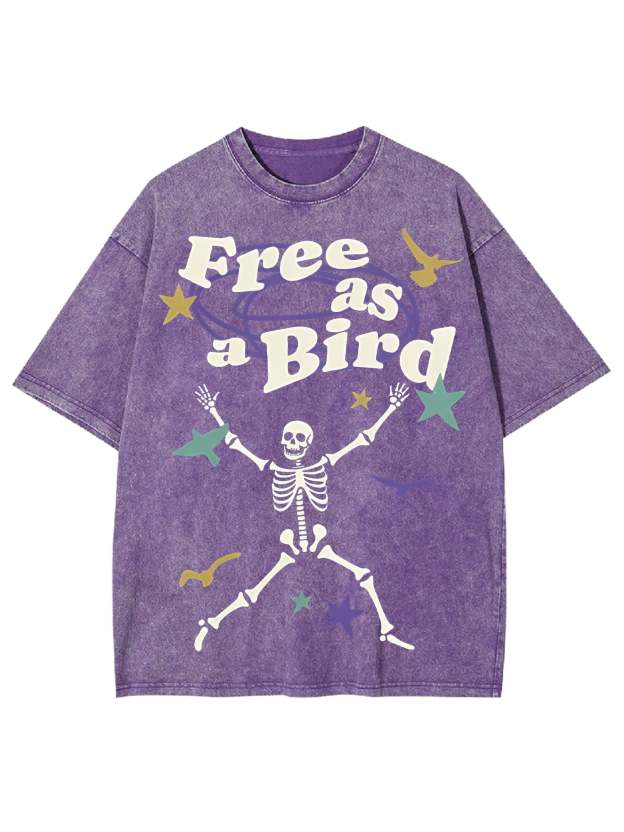 Free As A Bird Washed Tshirt