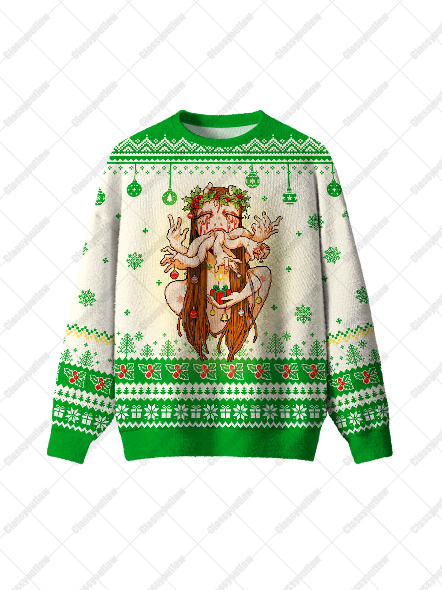 Christmas Summoner UGLY CHRISTMAS SWEATSHIRT-ClassyOutlaw Sale