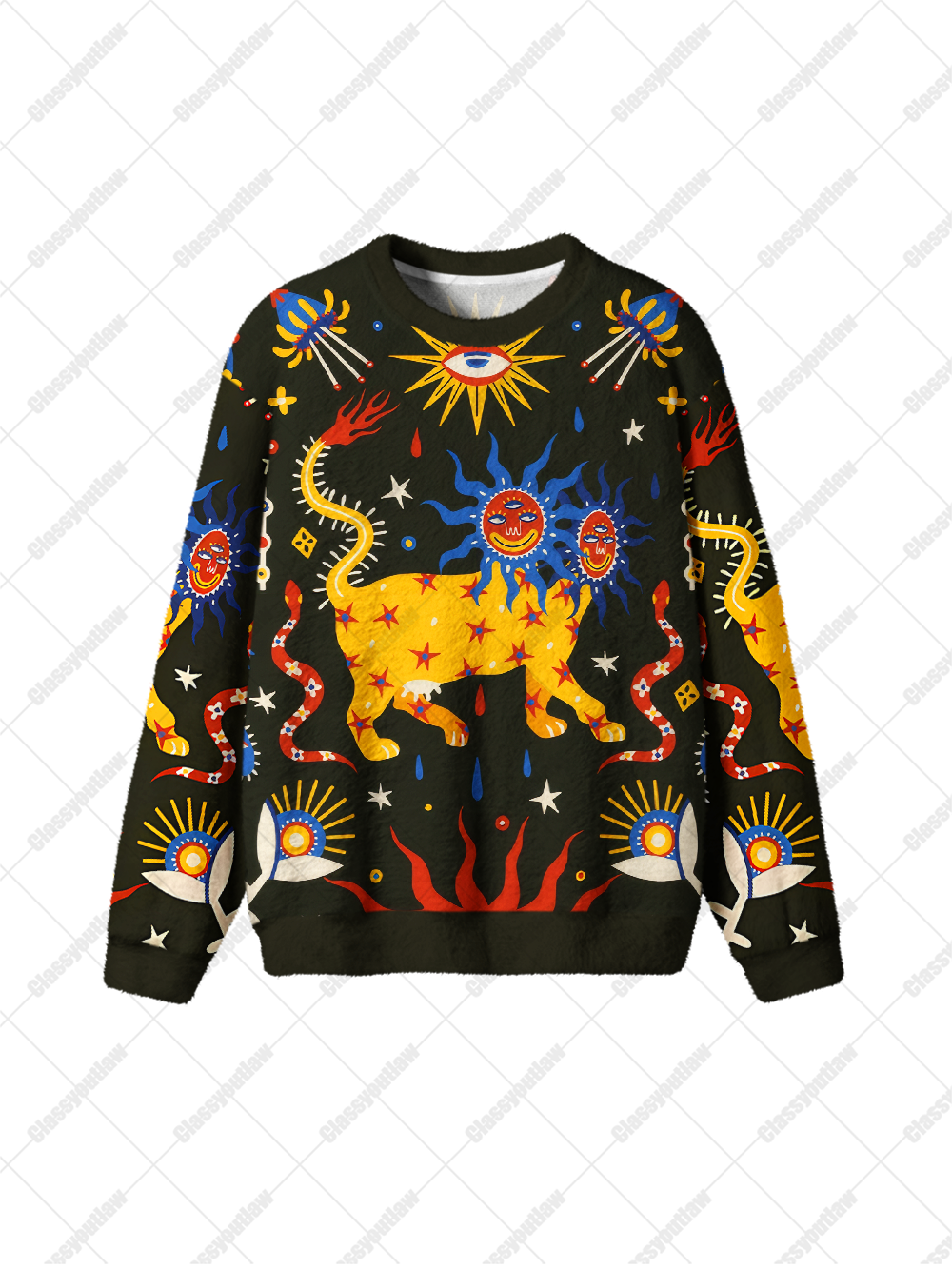 COSMIC LION KNIT SWEATSHIRT