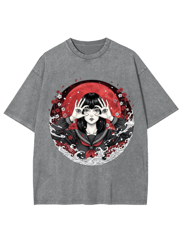Eyes of the Crimson Moon Washed Tshirt