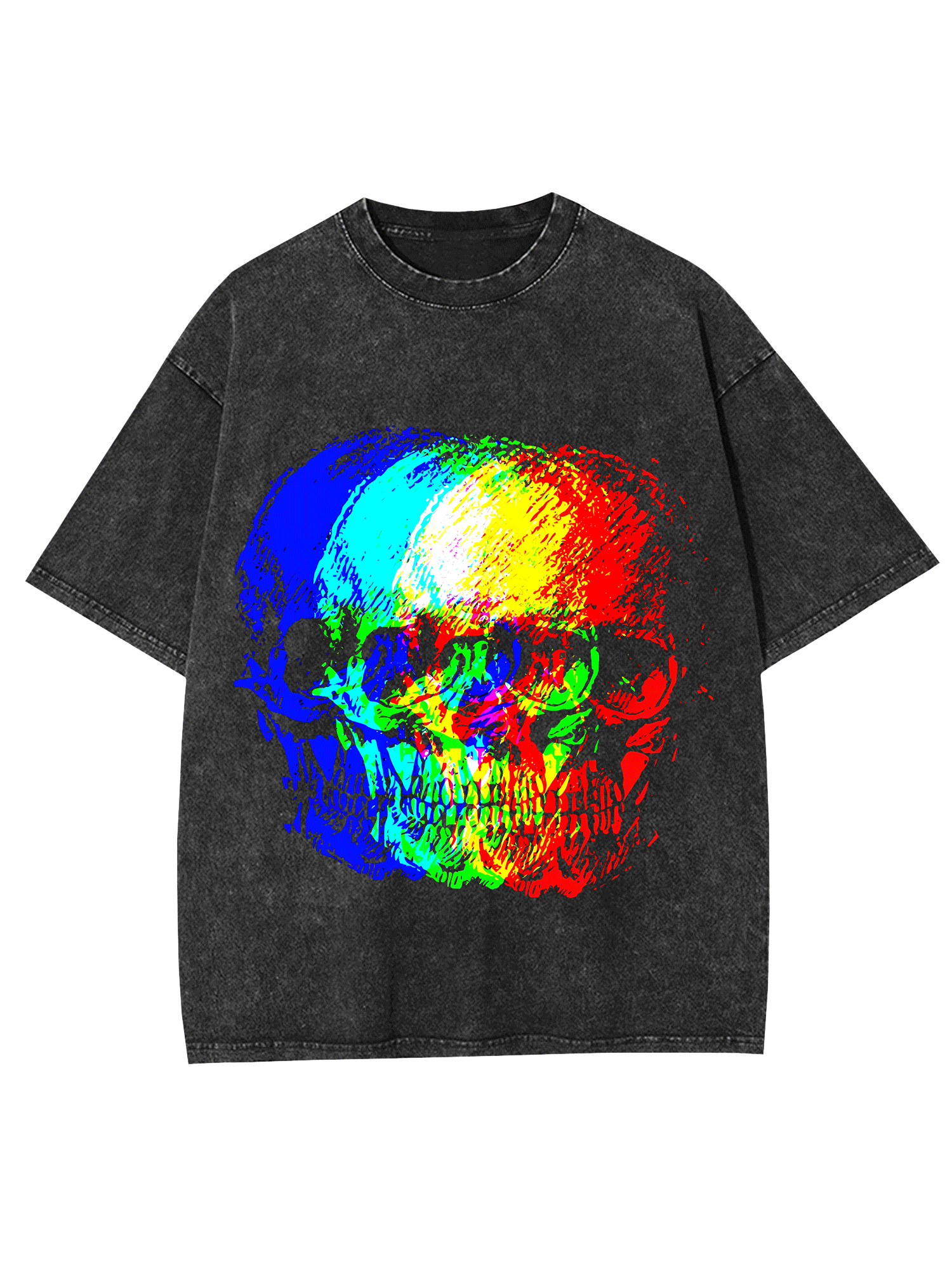 Skull Illusion Washed Tshirt