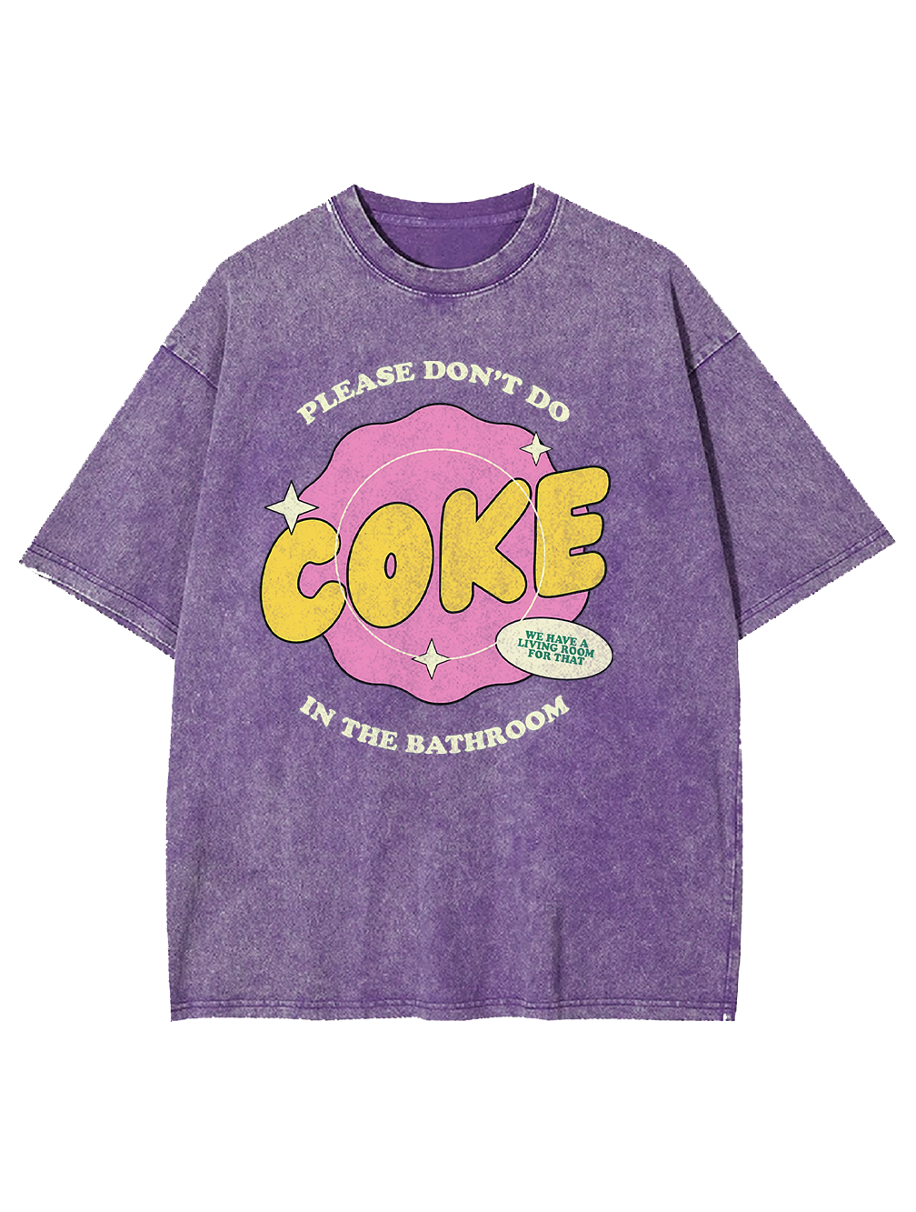COKE IN THE BATHROOM WASHED TSHIRT