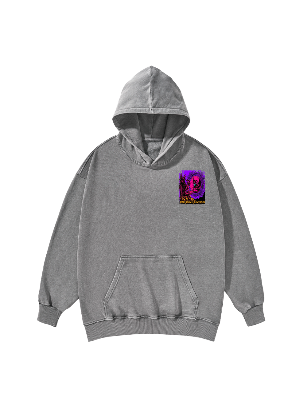 DAMNATION DEMON WASHED HOODIE