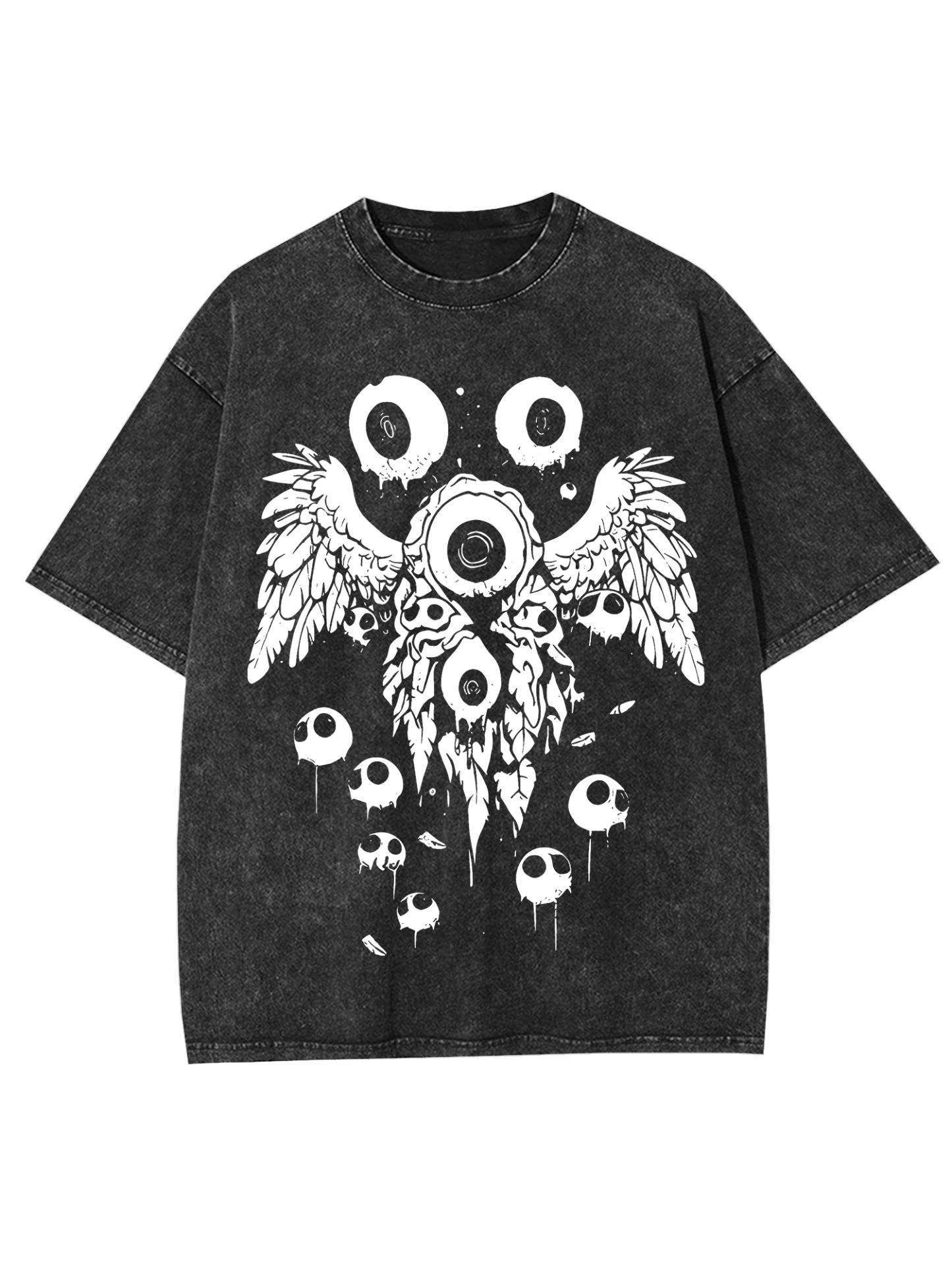 Weirdcore Eyeball Washed Tshirt-ClassyOutlaw Sale