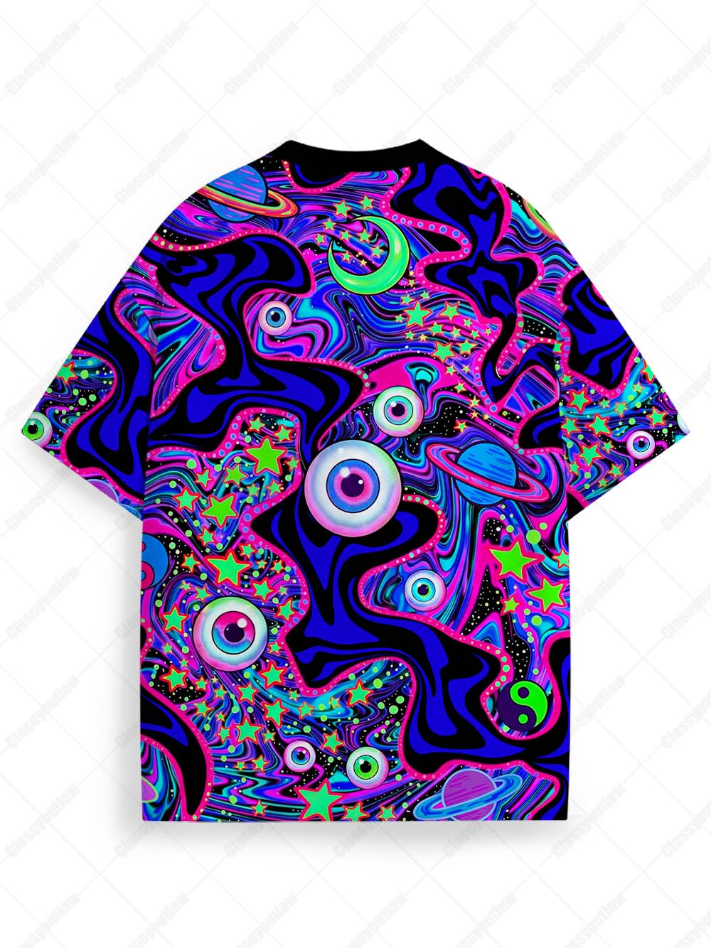 PSYCHEDELIC TRIP EYE ALL ECO OVERSIZED GRAPHIC TEES