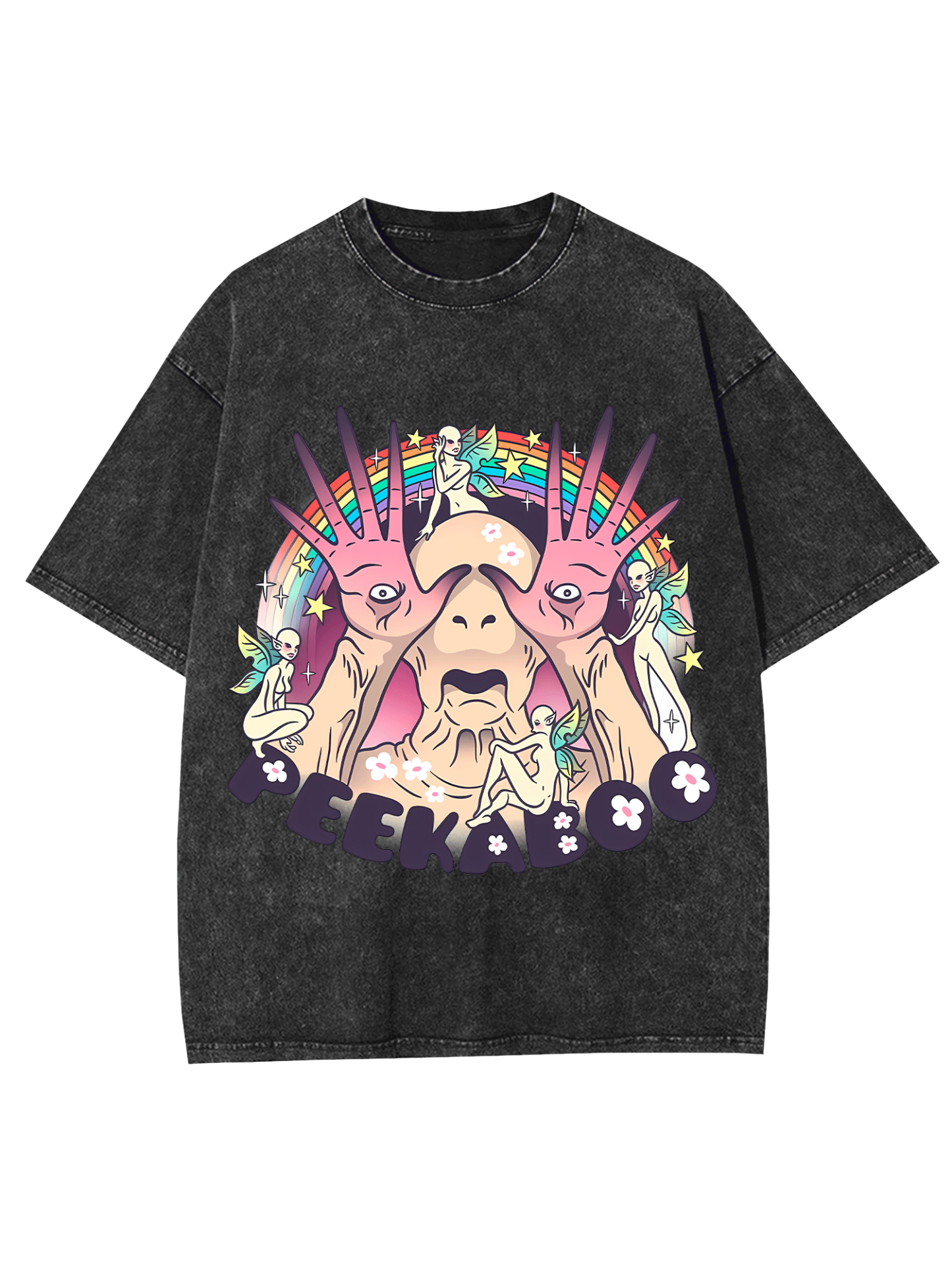 Peekaboo Washed Tshirt-ClassyOutlaw Sale