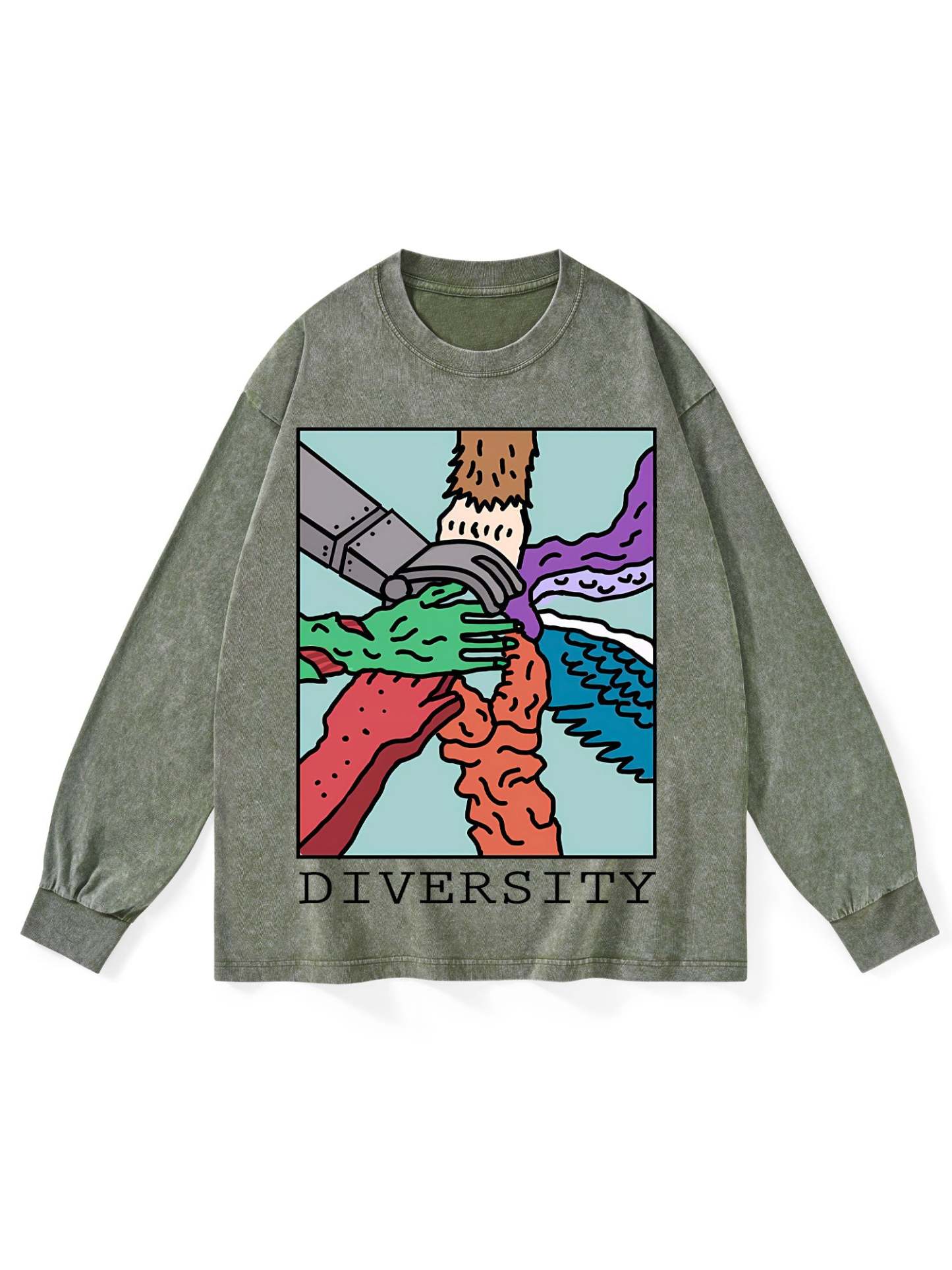 DIVERSITY WASHED LONG-SLEEVE TSHIRT