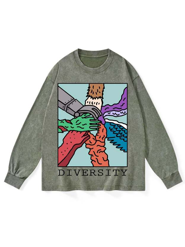 DIVERSITY WASHED LONG-SLEEVE TSHIRT