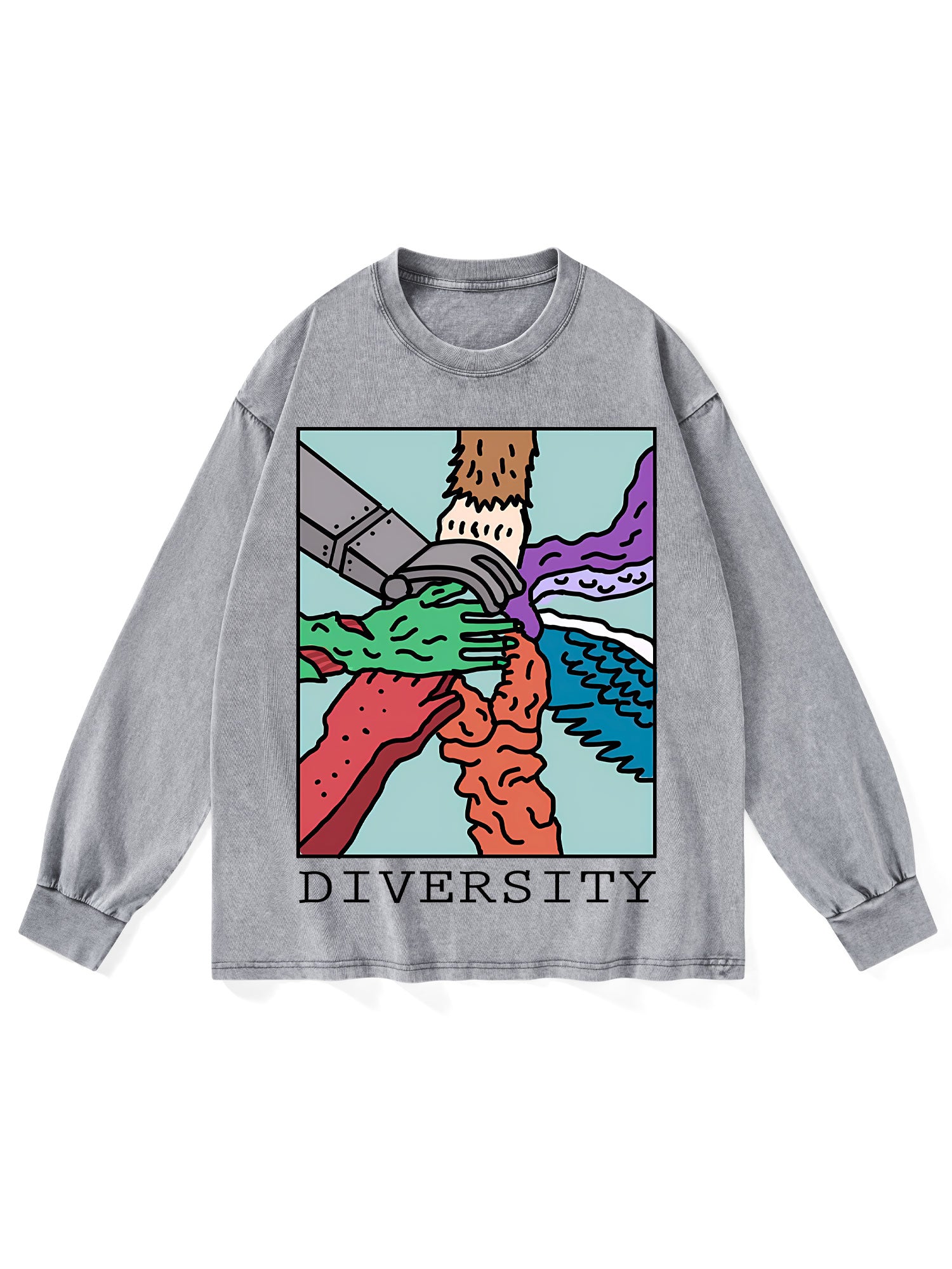 DIVERSITY WASHED LONG-SLEEVE TSHIRT