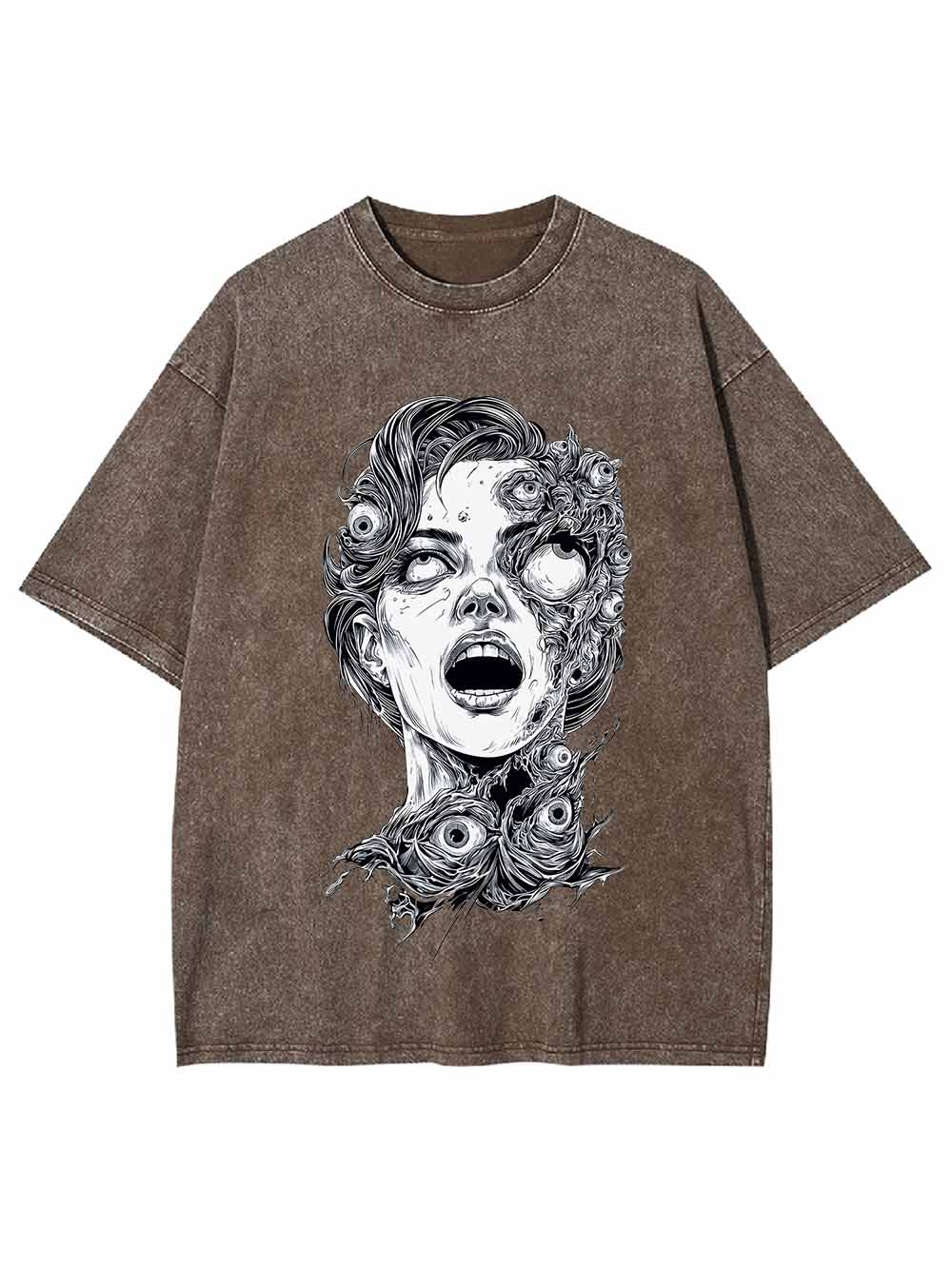 Grotesque Face Washed Tshirt