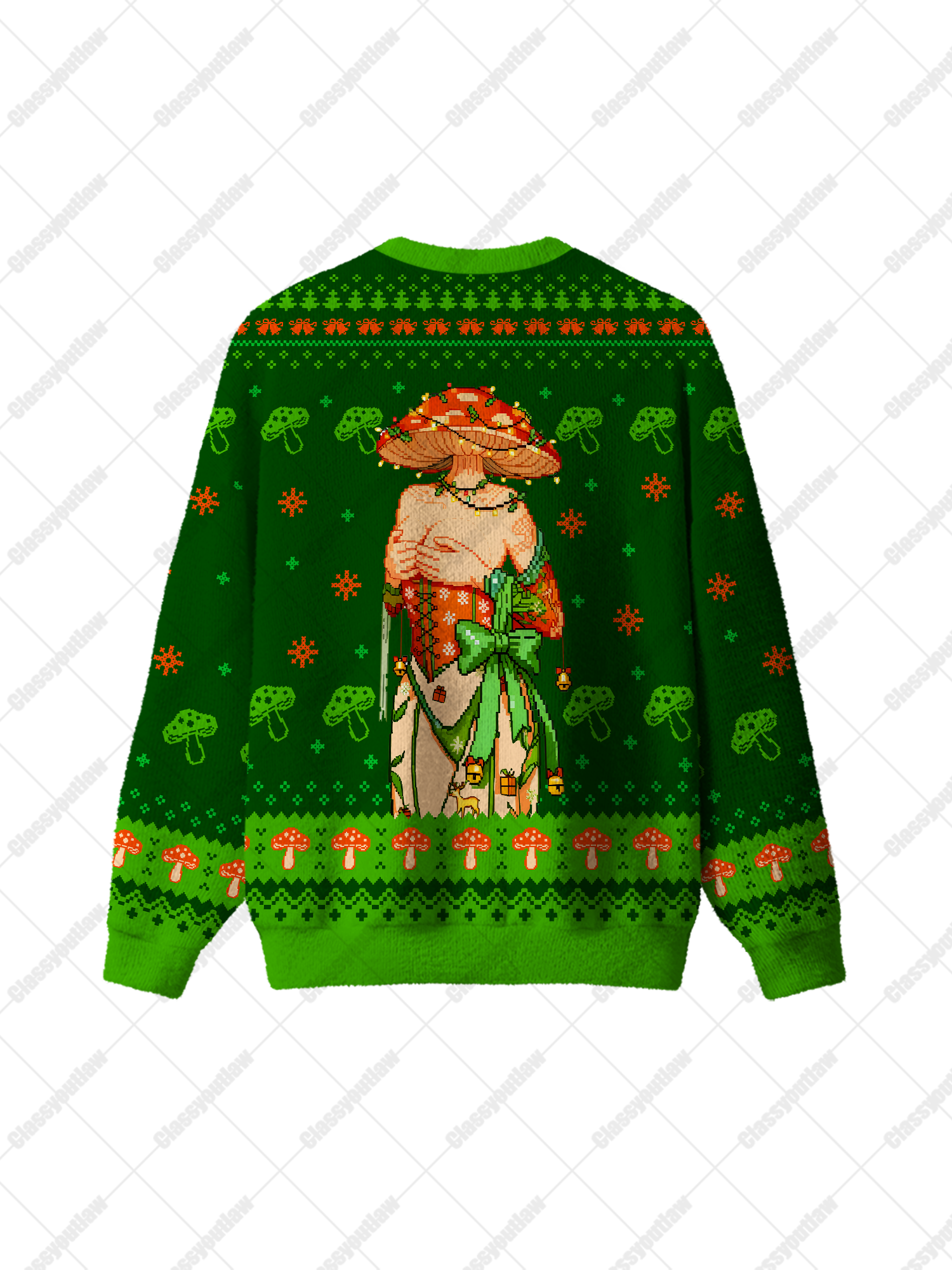 Mushroom Elf UGLY CHRISTMAS SWEATSHIRT