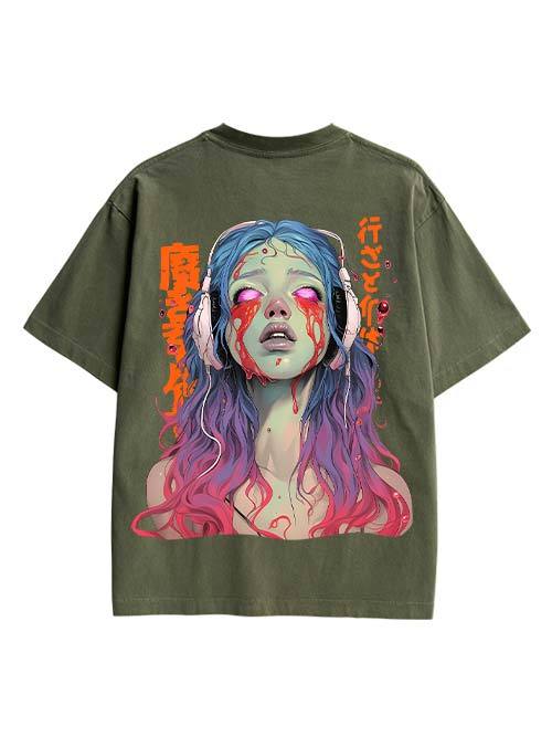 Ghost Song Double Sided Print Washed Tshirt