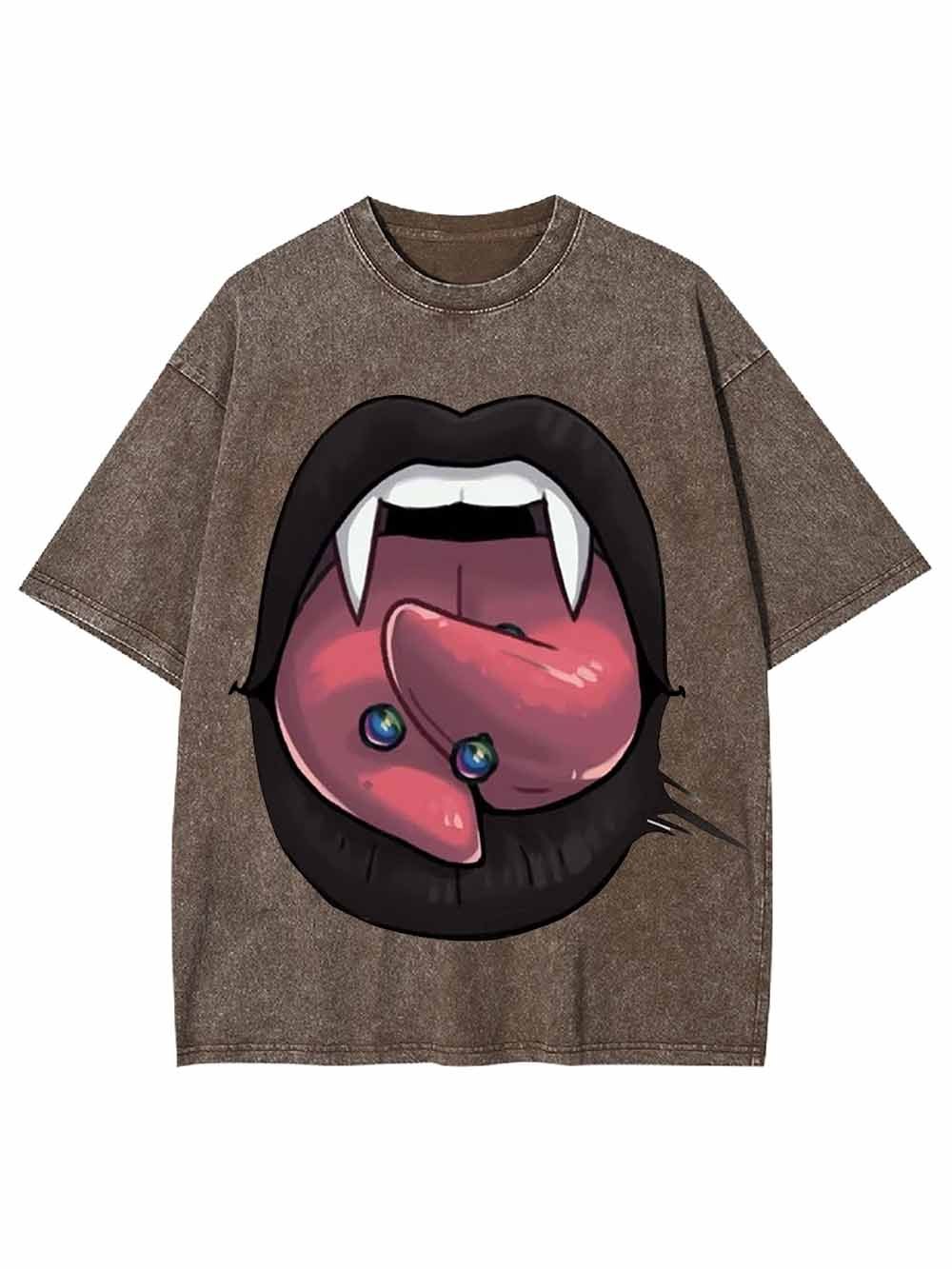 VAMPIRE TONGUE WASHED TSHIRT