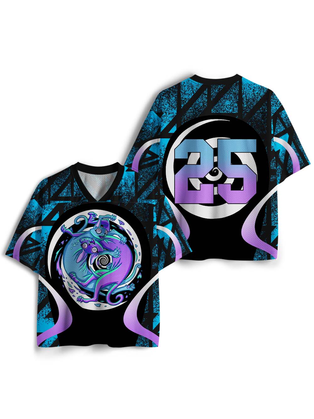 TRIPPY CAT YINYANG MESH JERSEY