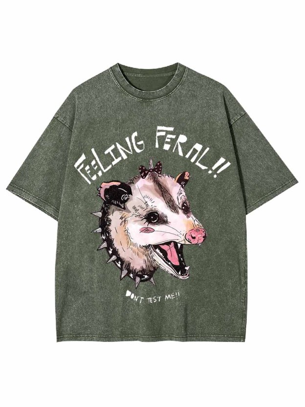 FEELING  FEROCIOUS WASHED TSHIRT