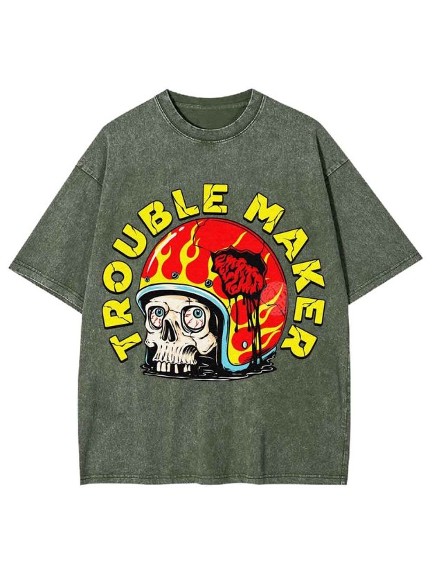 TROUBLE MAKER WASHED TSHIRT