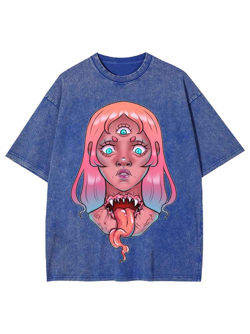 Triple Eye Witch Washed Tshirt