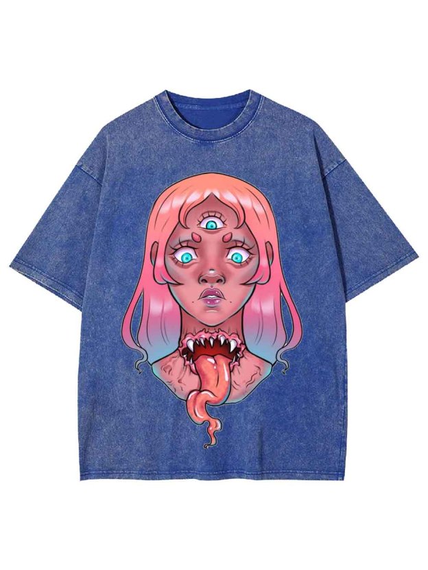 Triple Eye Witch Washed Tshirt