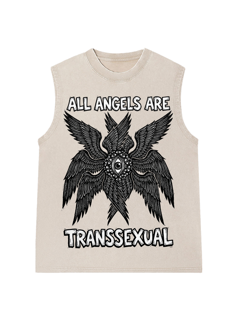 ALL ANGELS ARE TRANSSEXUAL WASHED TANK
