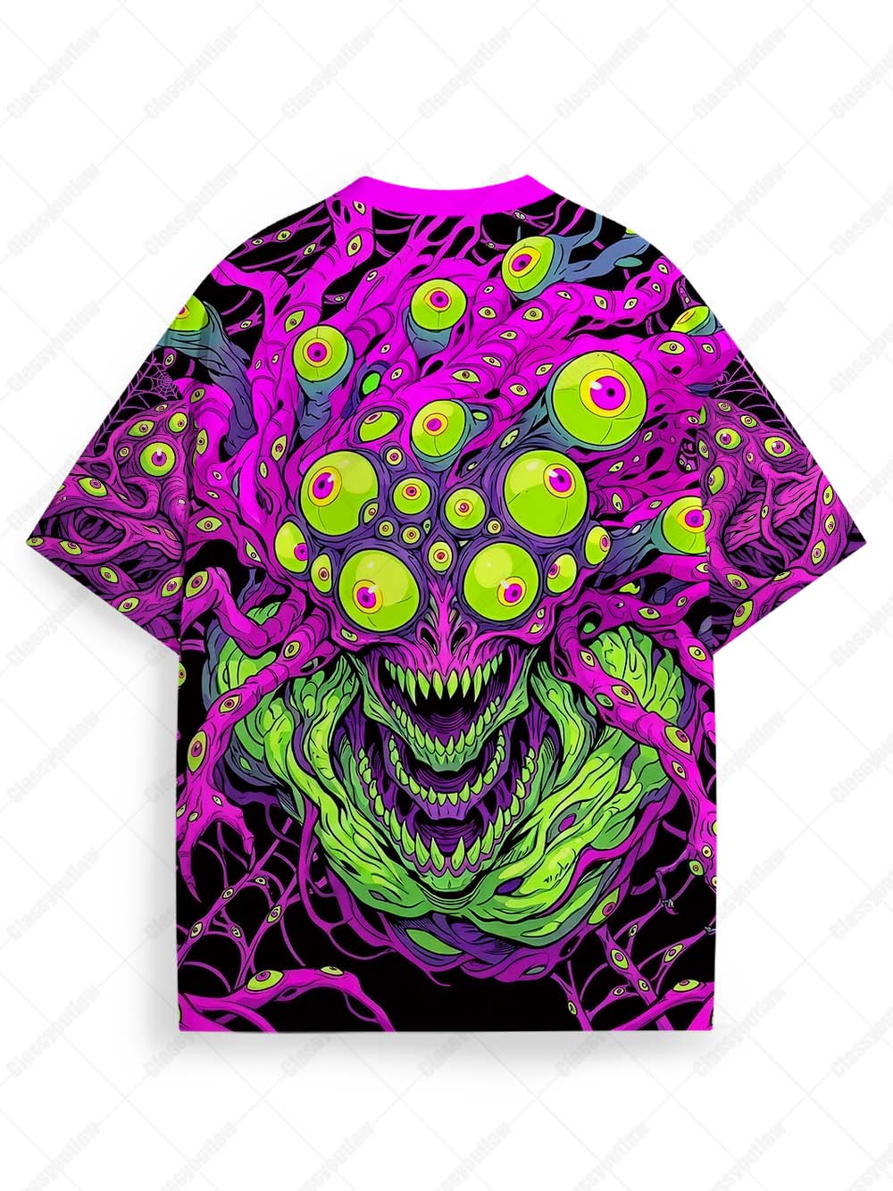 NEON EYEBALL MONSTER ECO OVERSIZED GRAPHIC TEES