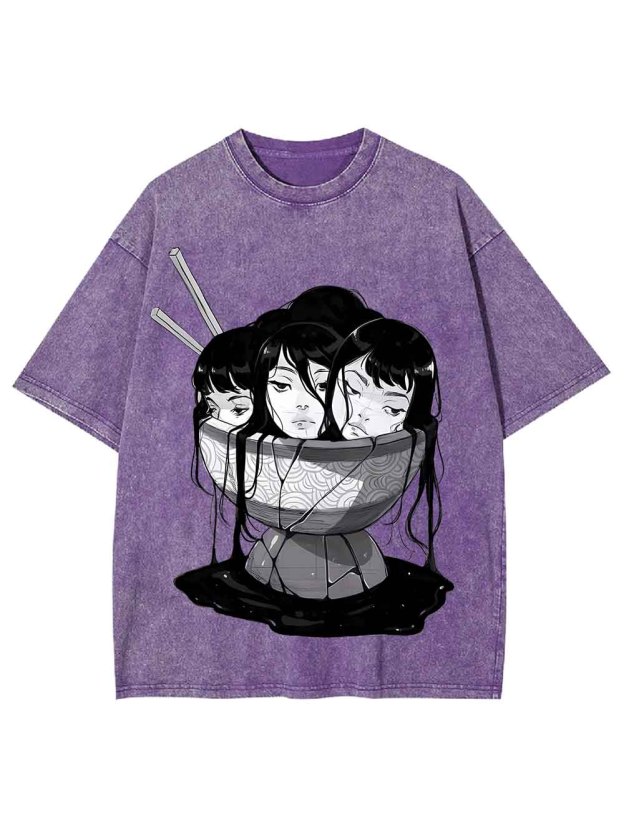 Three Faces in a Bowl Washed Tshirt