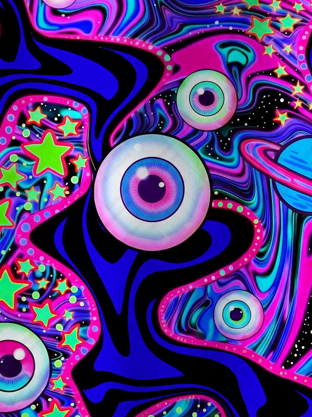 PSYCHEDELIC TRIP EYE ALL ECO OVERSIZED GRAPHIC TEES