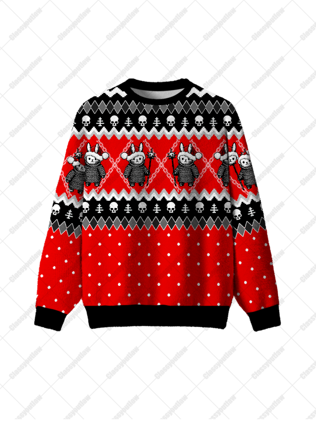 Warrior Bunny UGLY CHRISTMAS SWEATSHIRT