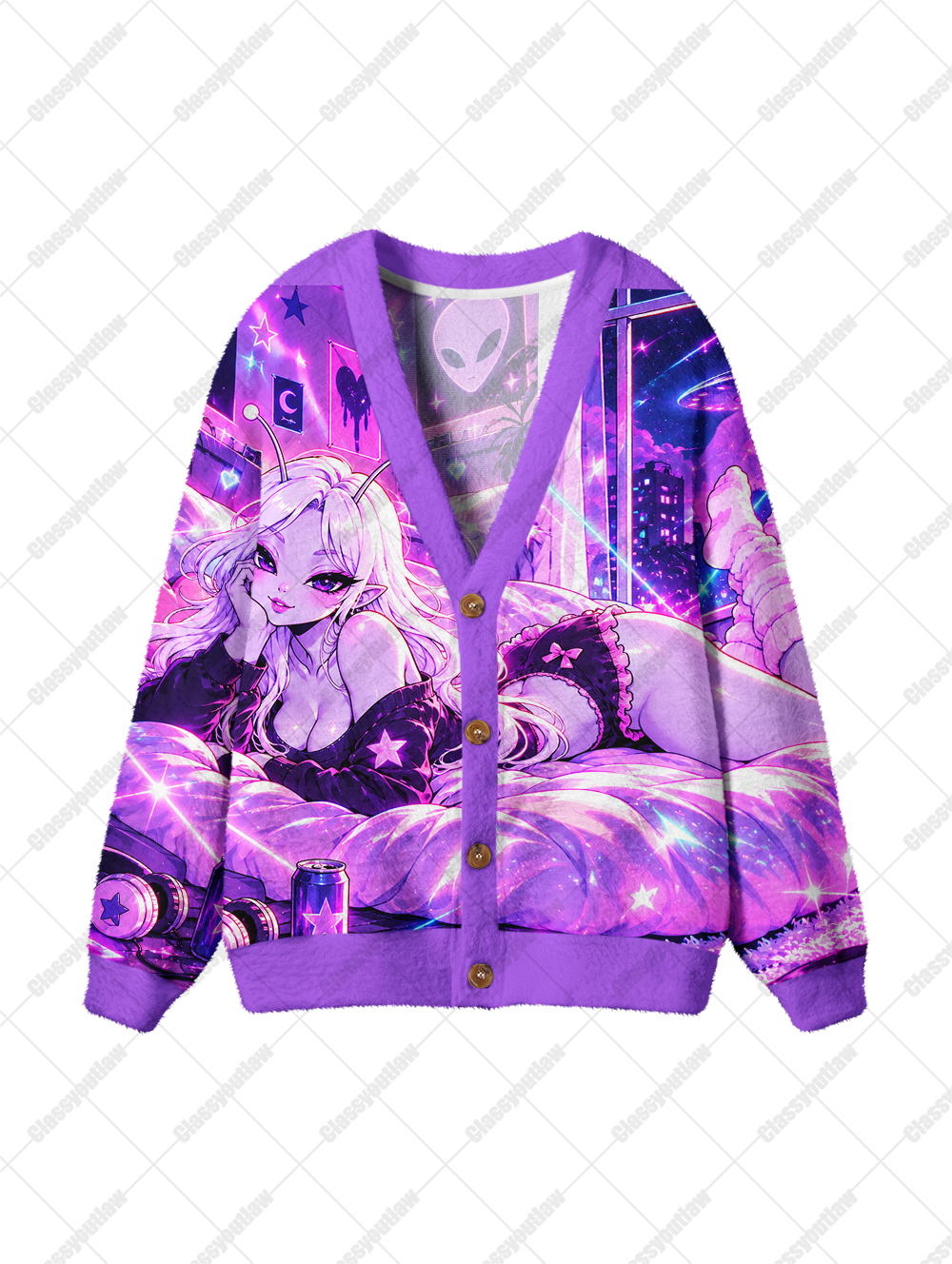 ALIEN BABE UGLY CARDIGAN SWEATERS