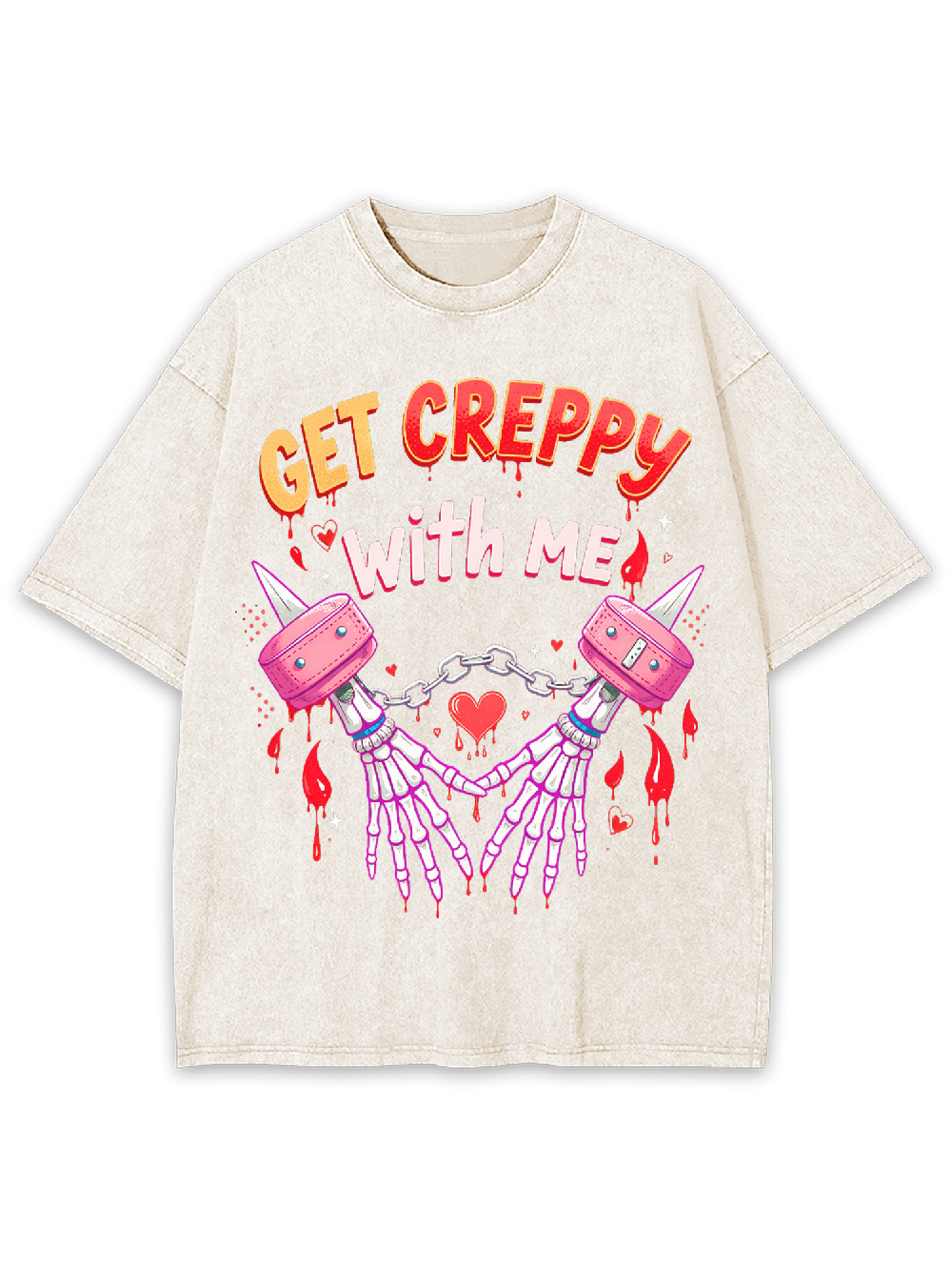 Get Creepy With Me Washed Tshirt
