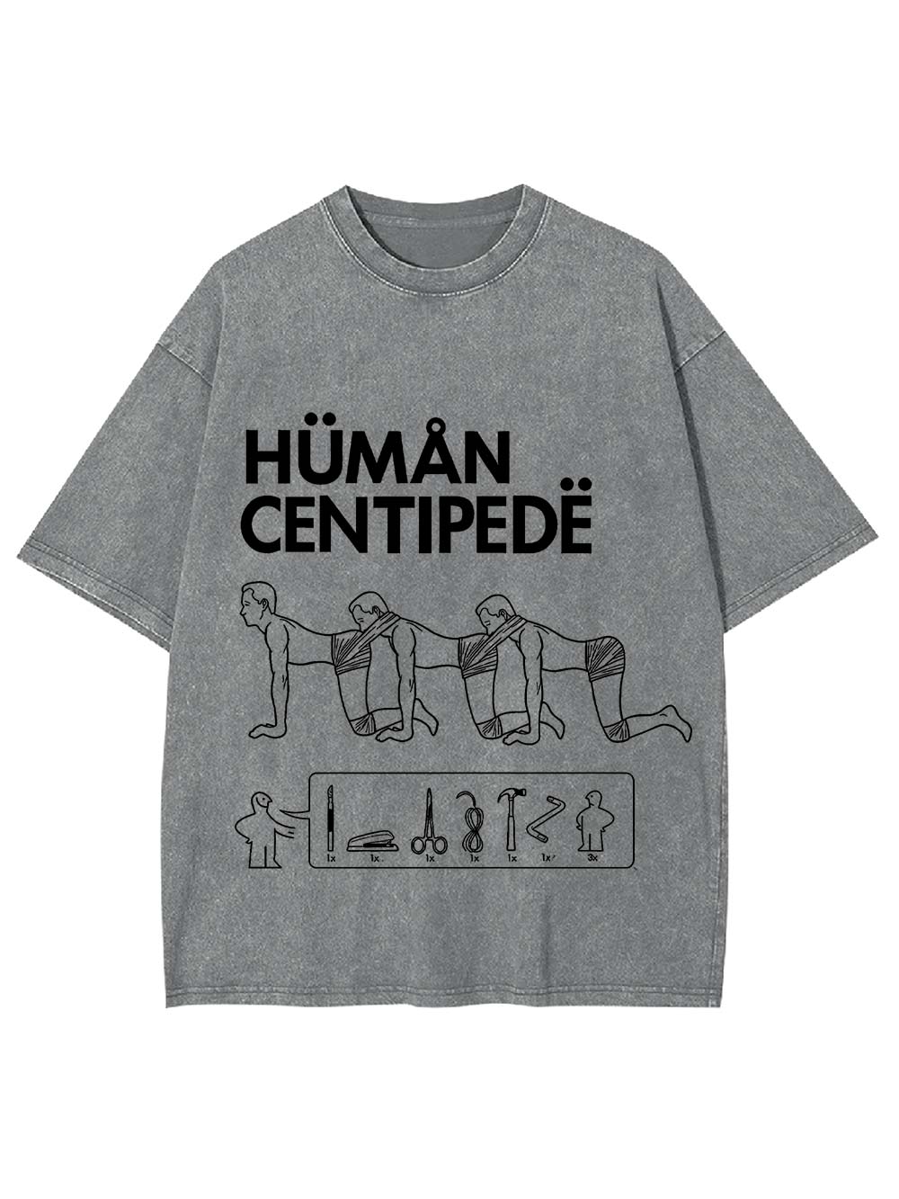 Human Centipede Assembly Washed Tshirt
