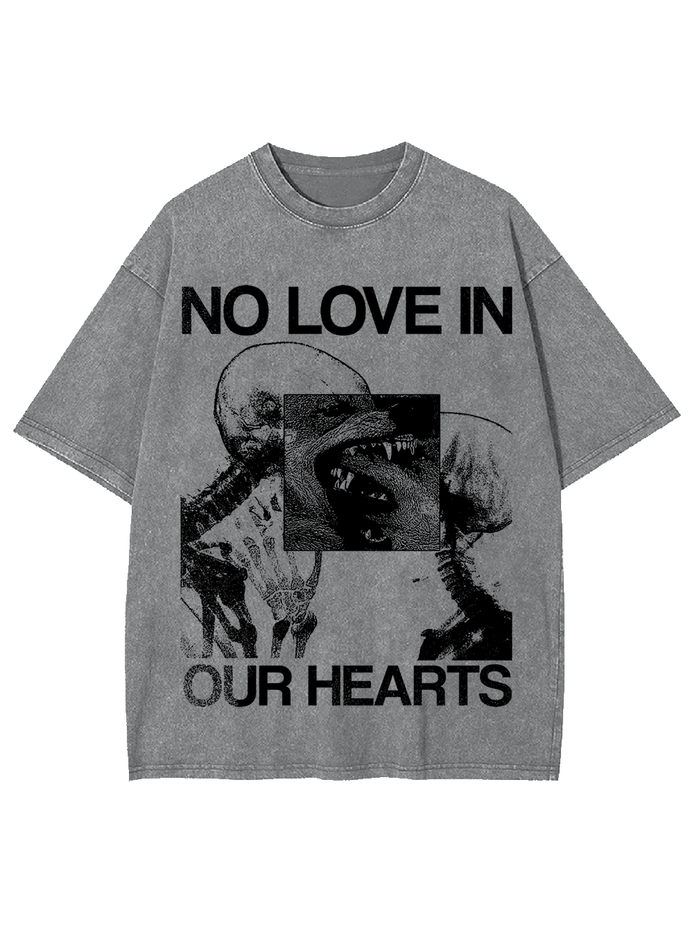 No Love In Our Hearts Washed Tshirt