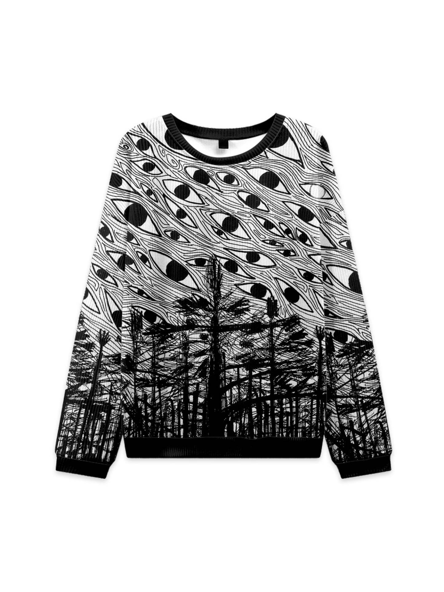 FOREST OF EYES KNIT SWEATSHIRT-ClassyOutlaw Sale