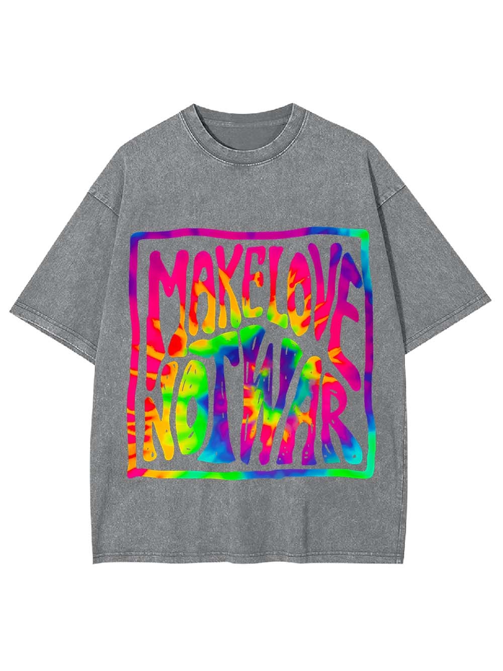 MAKE LOVE, NOT WAR WASHED TSHIRT