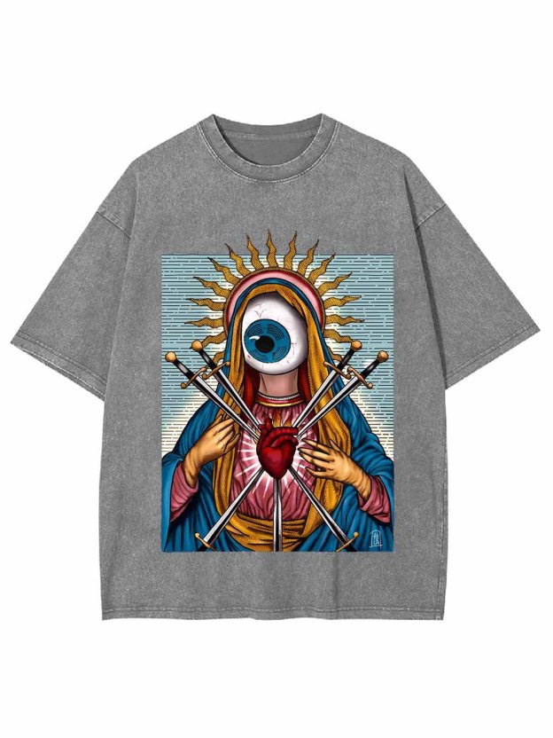 SACRED HEART WASHED TSHIRT