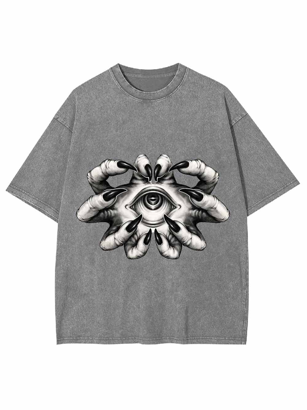 Eye Of Power Washed Tshirt-ClassyOutlaw Sale