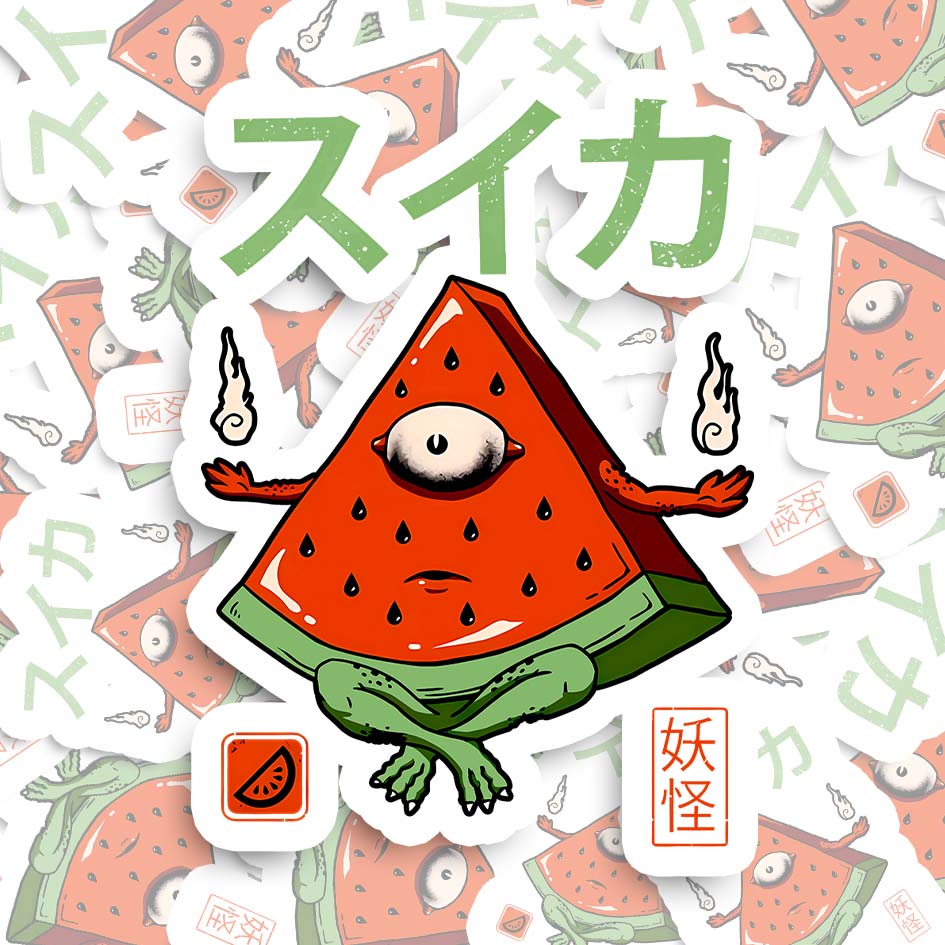 Watermelon Yokai Sticker