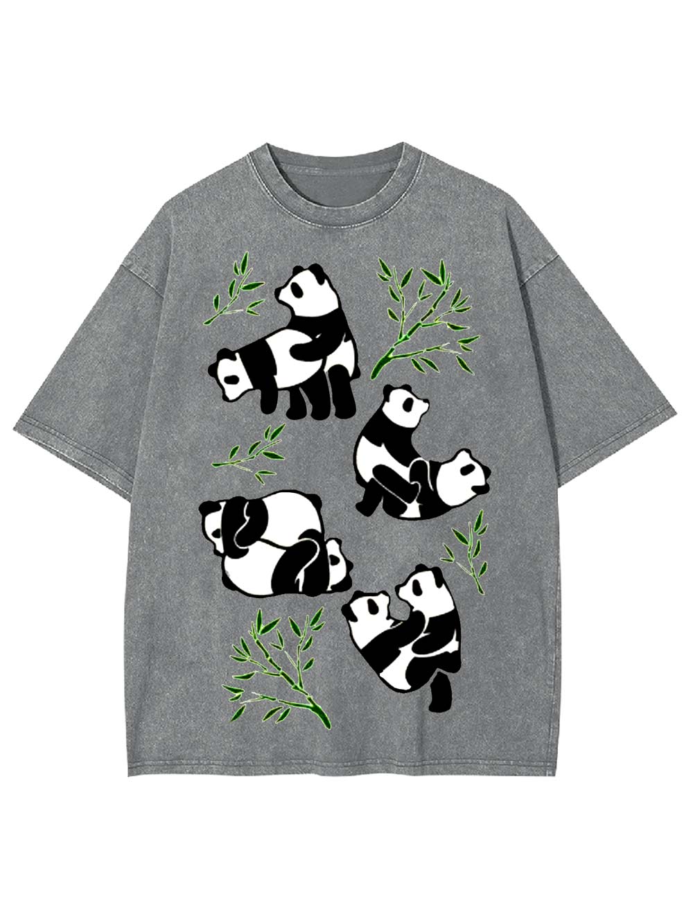 Playful Pandas and Bamboo Washed Tshirt